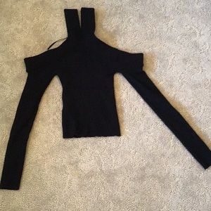 Forever 21 Black Long-Sleeved Top